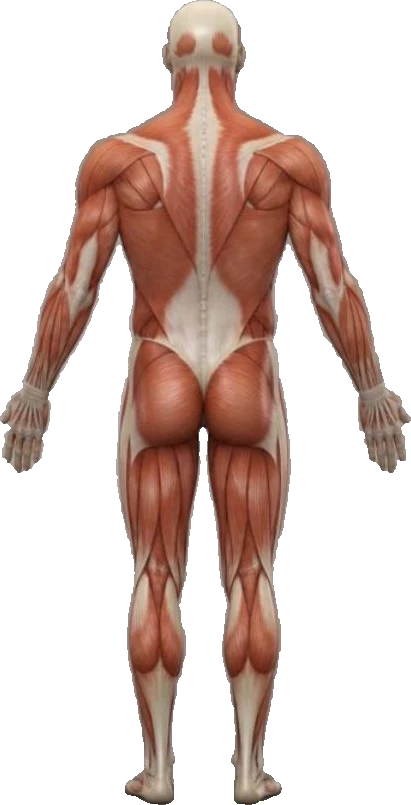 Planche anatomique de dos — zones traitées en massage thérapeutique